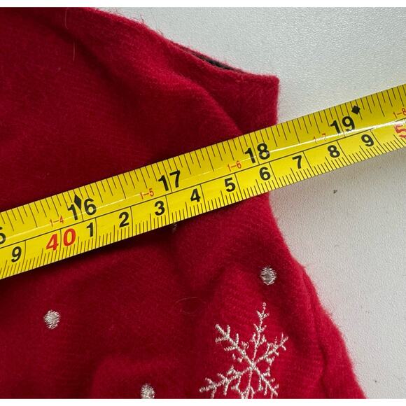 VTG Karen Scott Women’s Red Snowman Snowflake Christmas Vest Size Large - Picture 4 of 7